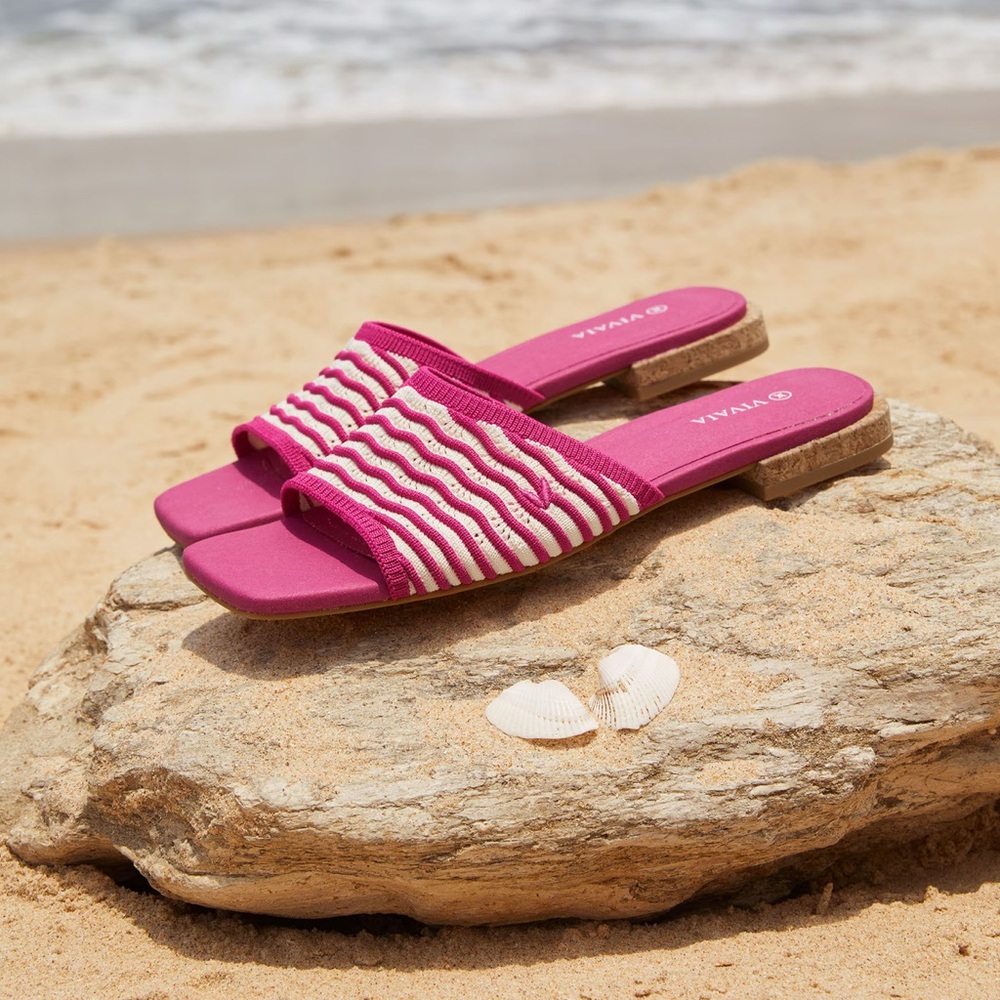 VIVAIA Marianna Wide Band Slide sandals Sz 38 (8) NWT
